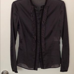 Cotton lace trimmed shirt